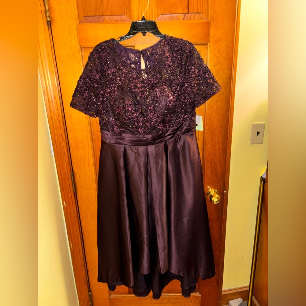 Oleg Cassini Deep Purple Dress
